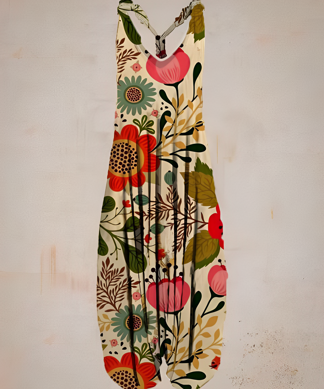 Avslappnad och bohemiskt inspirerad ledig jumpsuit