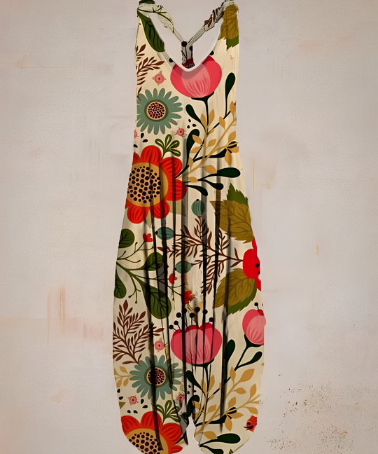 Avslappnad och bohemiskt inspirerad ledig jumpsuit