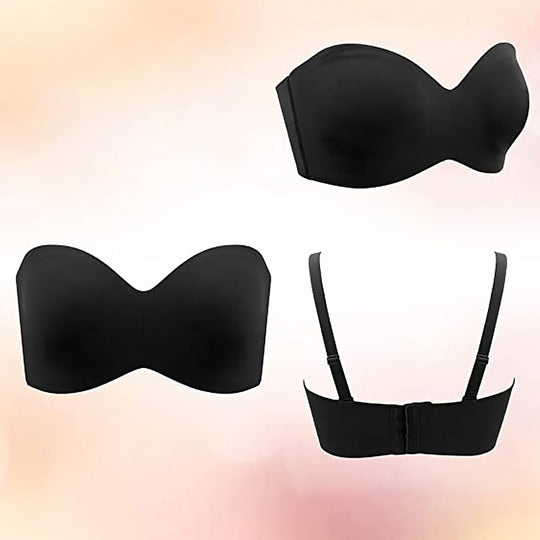Fullt stödjande halkfri bandeau-bh