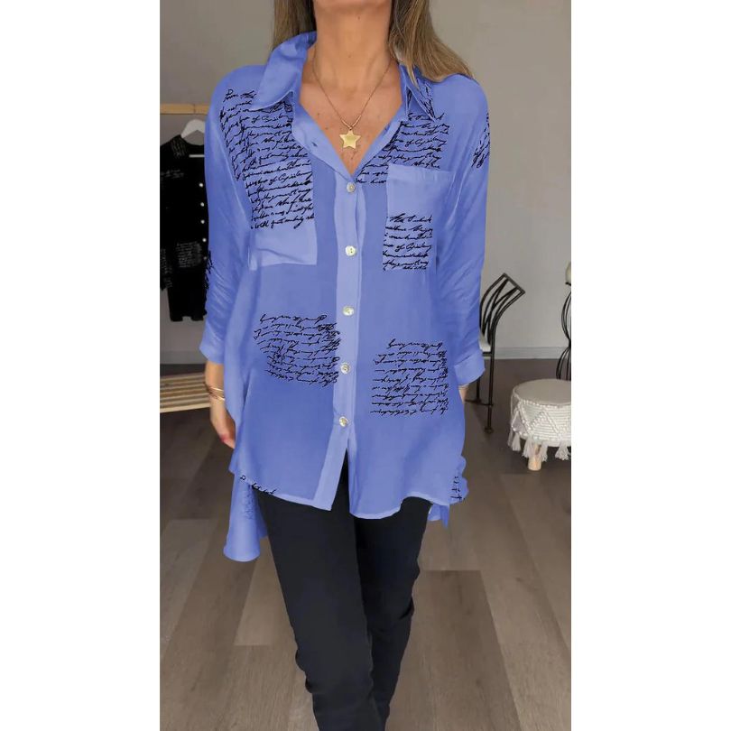 Pikétröja - Bokstavstryck, button down - sommar- och fritidskläder
