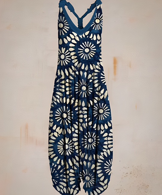 Avslappnad och bohemiskt inspirerad ledig jumpsuit