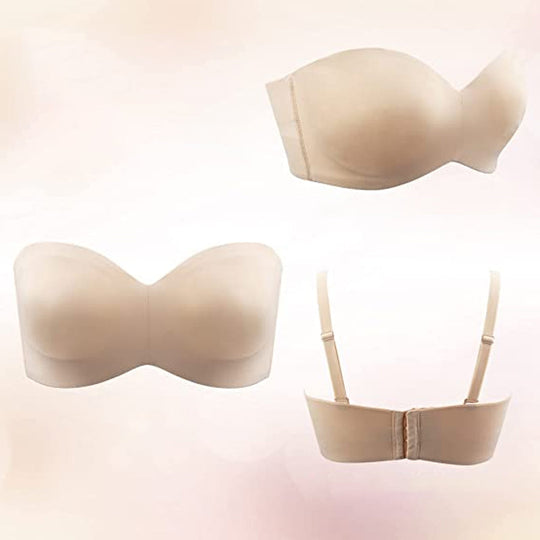 Fullt stödjande halkfri bandeau-bh
