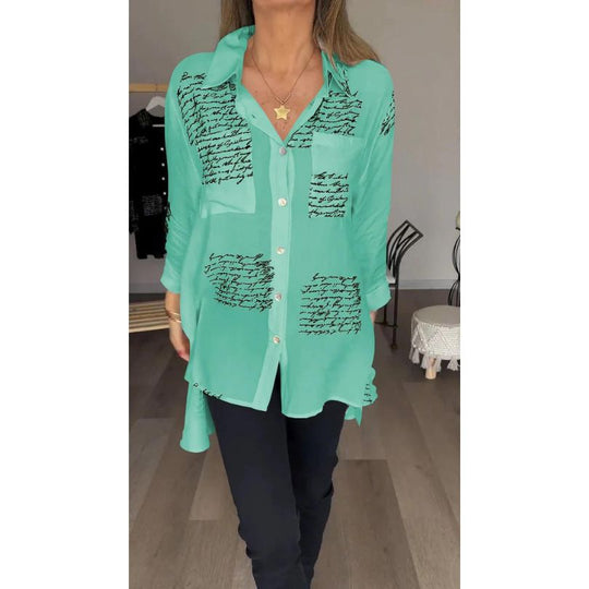 Pikétröja - Bokstavstryck, button down - sommar- och fritidskläder