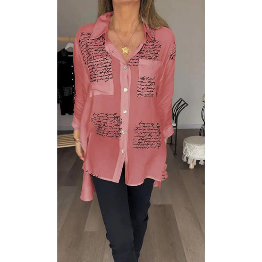 Pikétröja - Bokstavstryck, button down - sommar- och fritidskläder