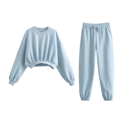 Damkläder - Streetwear-set - Tröjor Crop Tops och byxor - Perfekt för vardags- och vårkläder