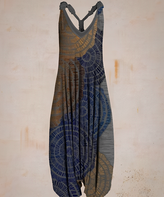 Avslappnad och bohemiskt inspirerad ledig jumpsuit
