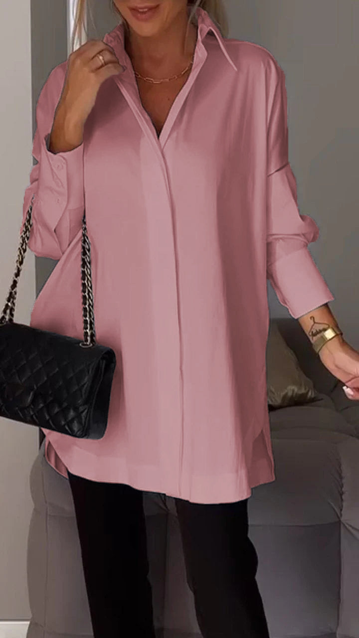 Pikétröja - Loose fit-knapp med slits - fritidskläder
