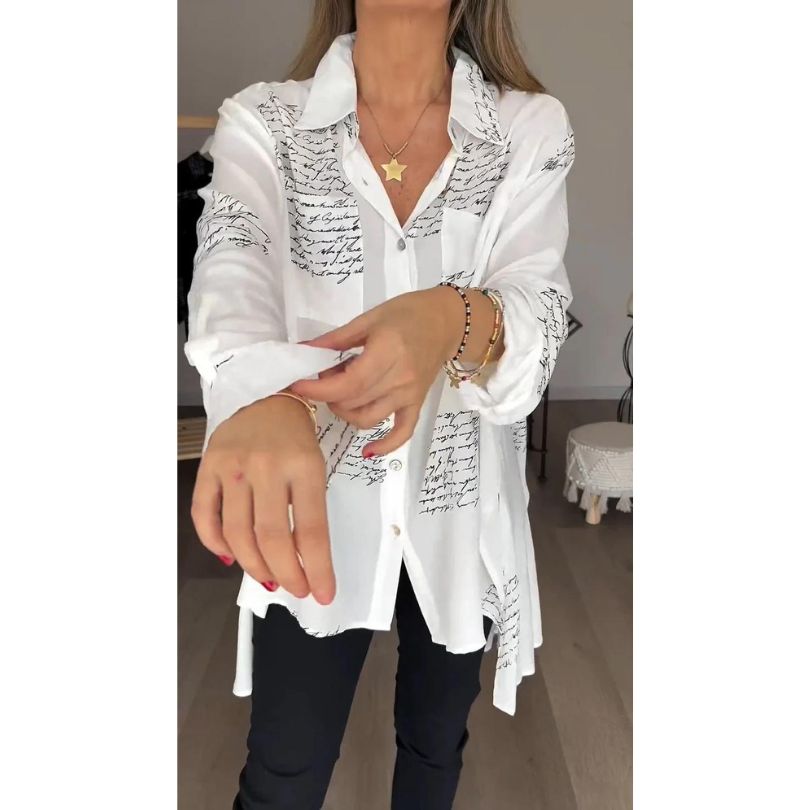 Pikétröja - Bokstavstryck, button down - sommar- och fritidskläder