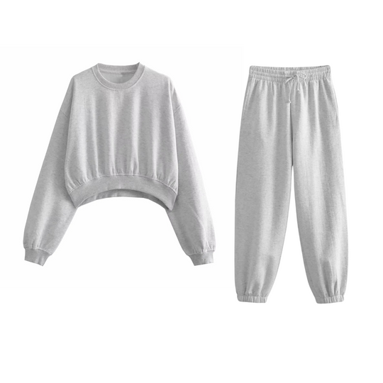 Damkläder - Streetwear-set - Tröjor Crop Tops och byxor - Perfekt för vardags- och vårkläder