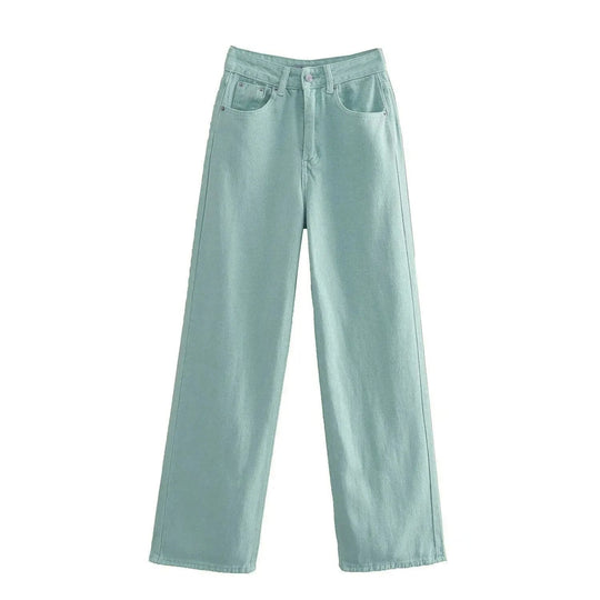 Damjeans med rak passform och hög midja