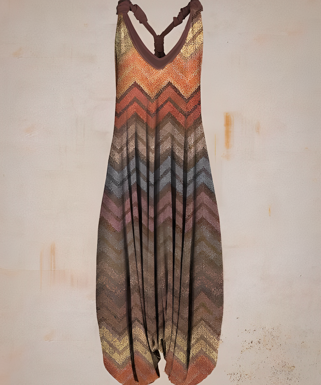 Avslappnad och bohemiskt inspirerad ledig jumpsuit