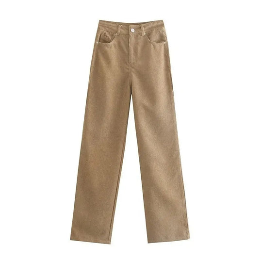 Damjeans med rak passform och hög midja