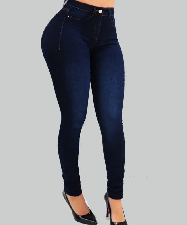 Double Buckle Bell Bottom Jeans för kvinnor