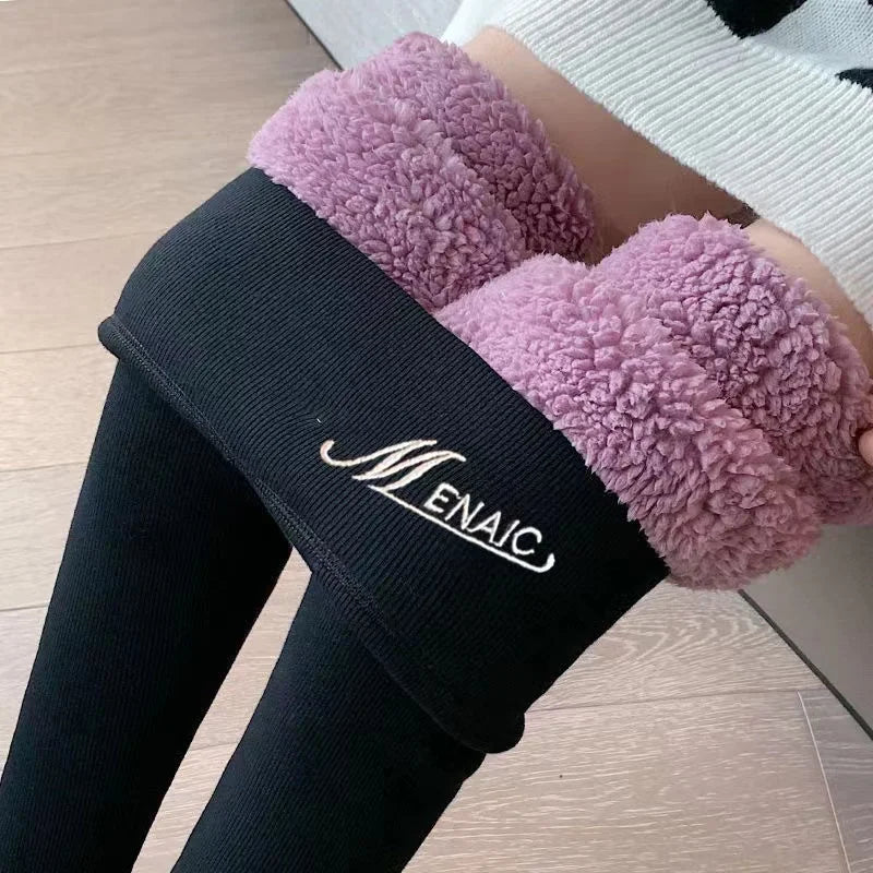 Varma leggings med fleecefoder för kvinnor