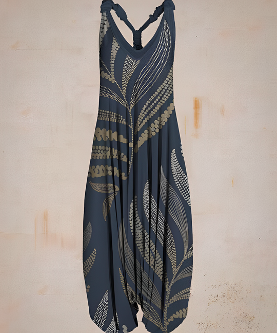 Avslappnad och bohemiskt inspirerad ledig jumpsuit