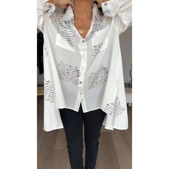 Pikétröja - Bokstavstryck, button down - sommar- och fritidskläder