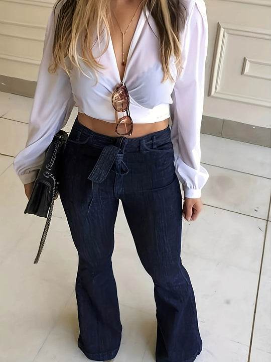 Zäta navy stretch hipster jeans dam vida ben