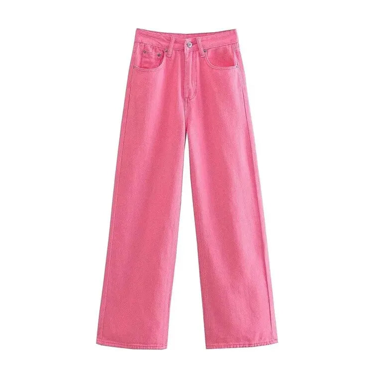 Damjeans med rak passform och hög midja