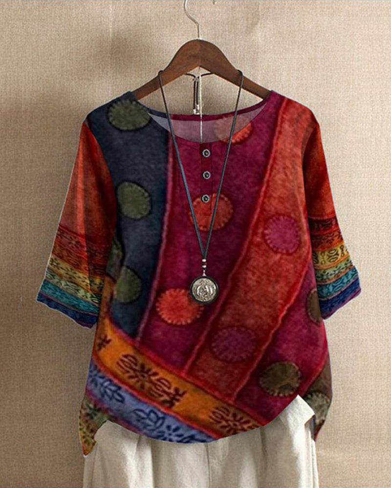 Damtoppar - Vintageinspirerad Boho-blus - Perfekt för sommaren