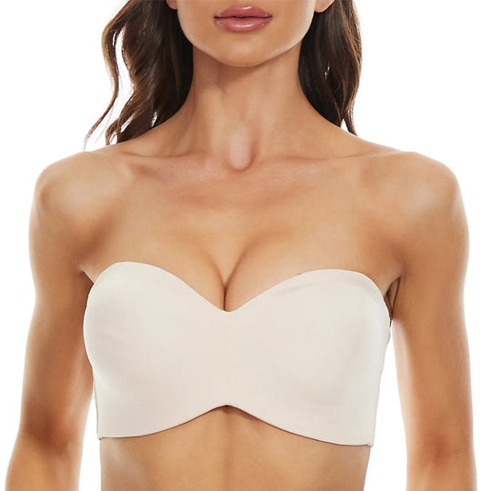 Fullt stödjande halkfri bandeau-bh