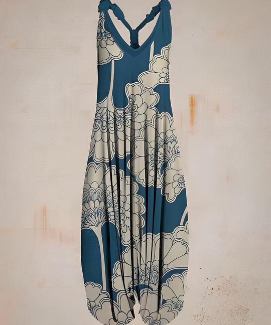 Avslappnad och bohemiskt inspirerad ledig jumpsuit