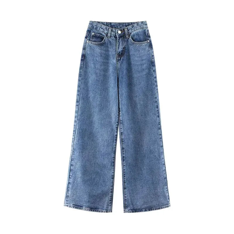 Damjeans med rak passform och hög midja