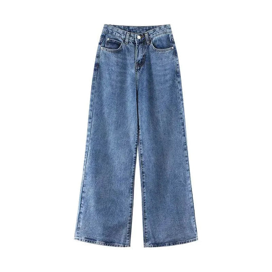 Damjeans med rak passform och hög midja