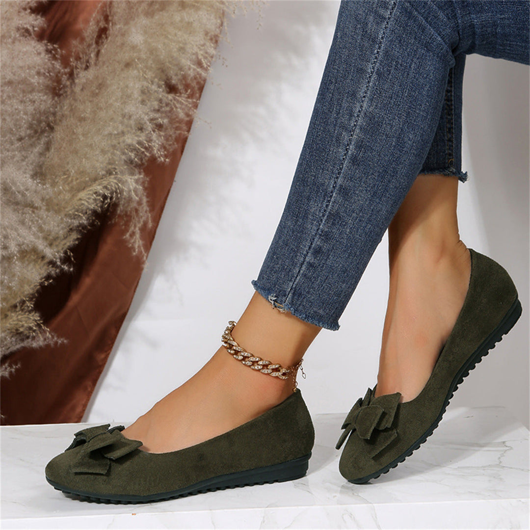 Damskor - Flats - ortopediska med rosett