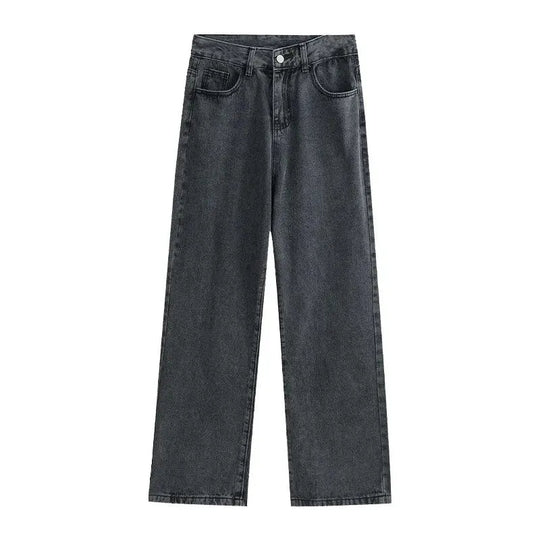 Damjeans med rak passform och hög midja