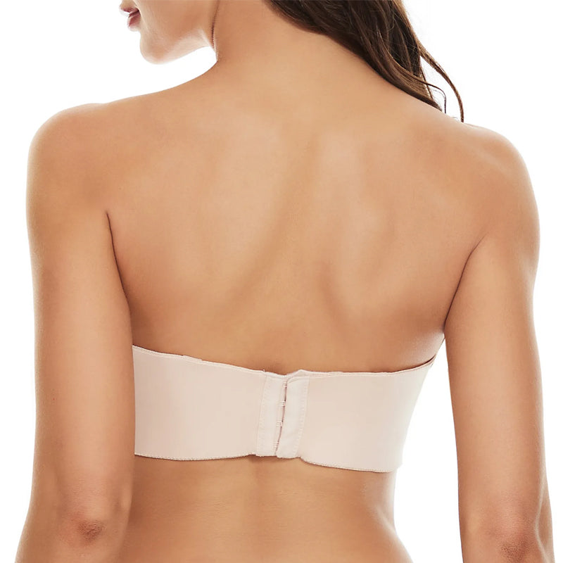 Fullt stödjande halkfri bandeau-bh