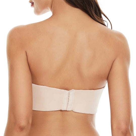 Fullt stödjande halkfri bandeau-bh