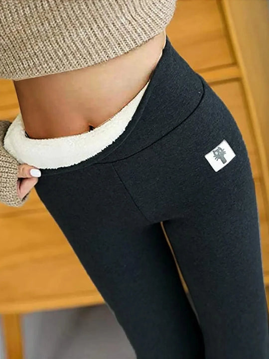 Varma leggings med fleecefoder för kvinnor