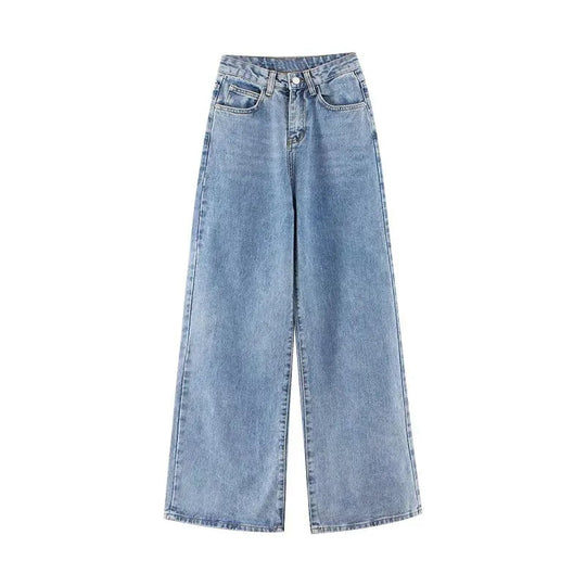 Damjeans med rak passform och hög midja