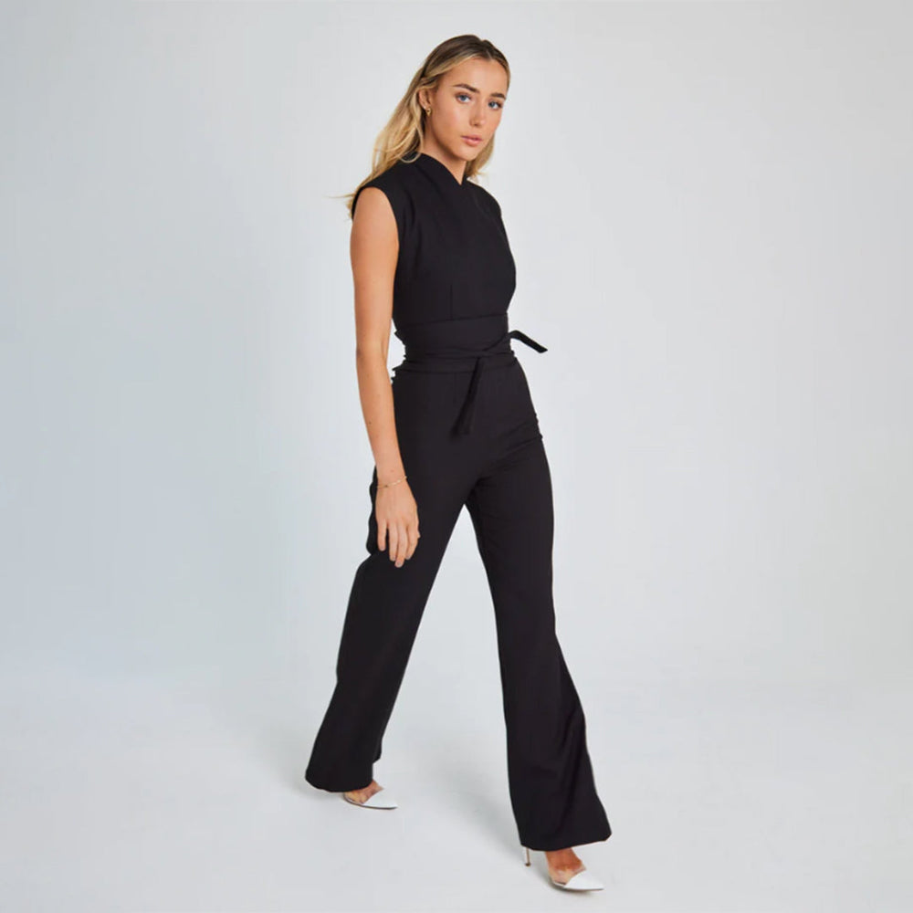 Trendig jumpsuit med byxor med vida ben för enkel stil