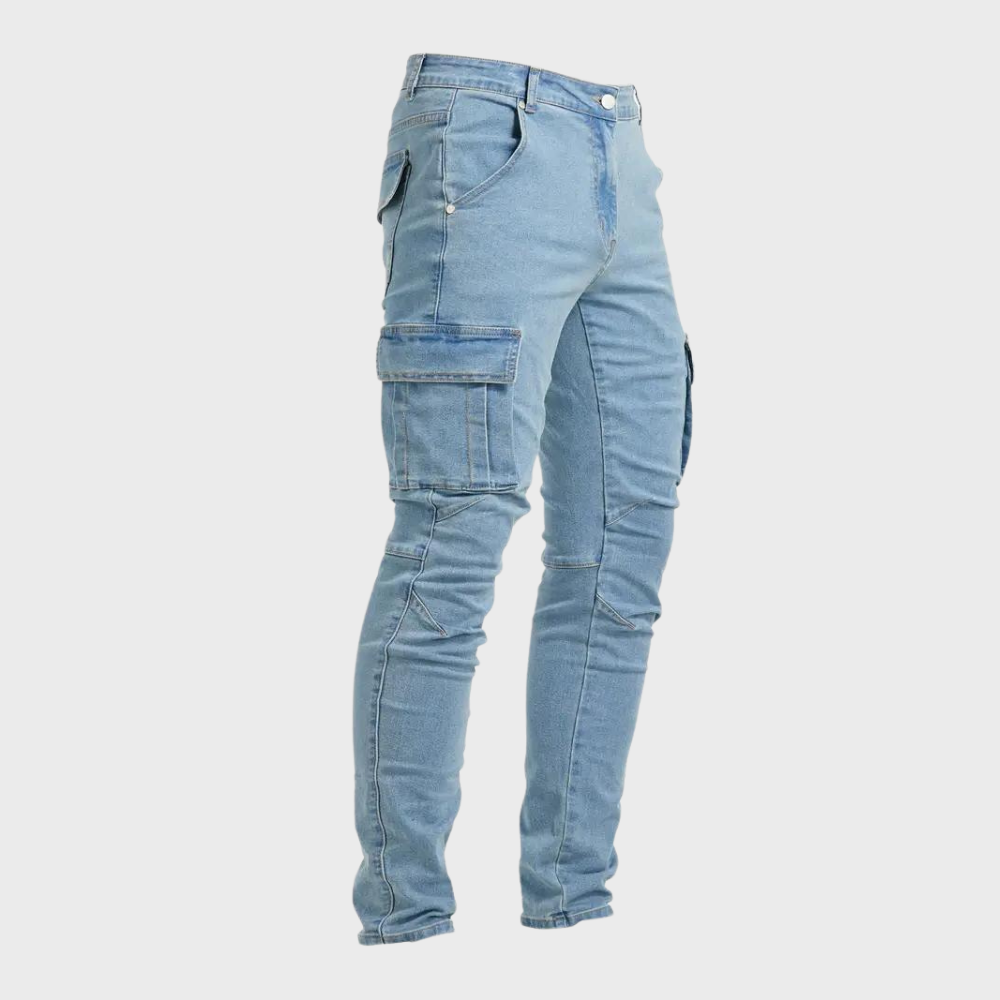 Herrbyxor - cargobyxor - Utrustad med dragkedja och multificka - Perfekt för vår och sommar