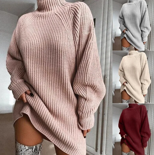 Catherina™ - Sweaterklänning med polokrage