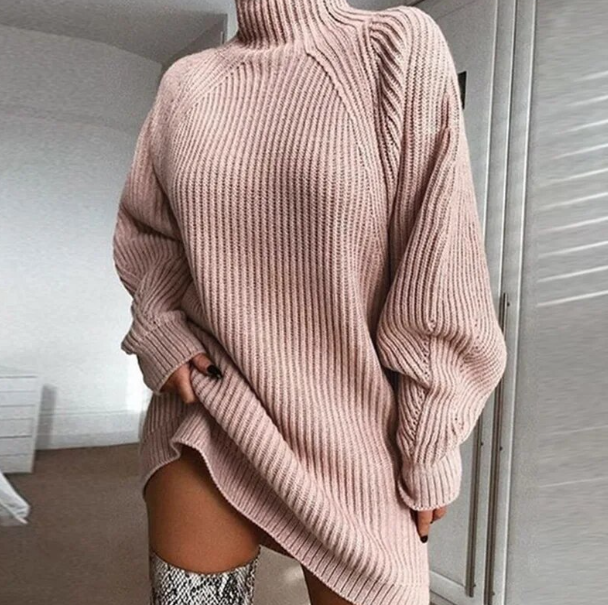 Catherina™ - Sweaterklänning med polokrage