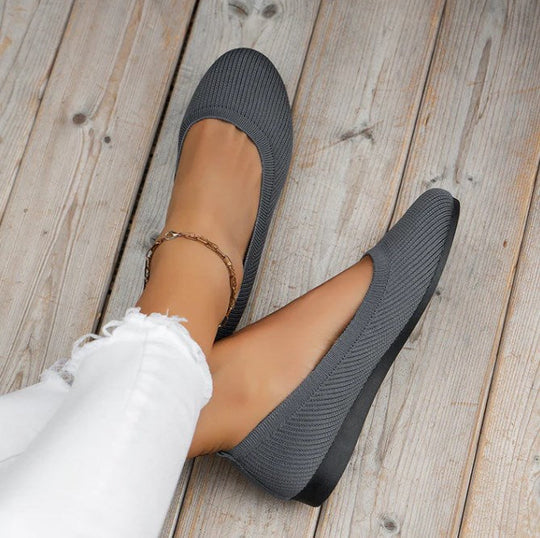 Damskor - Flats skor - slip-on för enkel användning