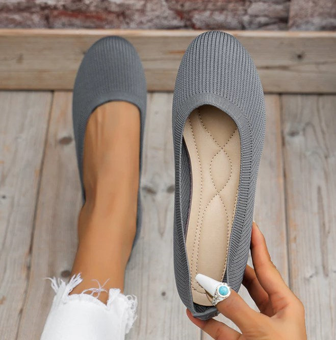 Damskor - Flats skor - slip-on för enkel användning
