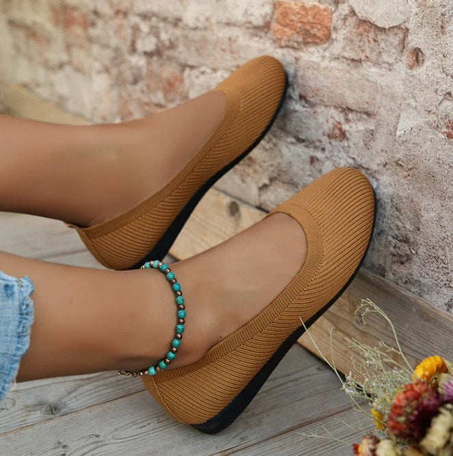 Damskor - Flats skor - slip-on för enkel användning