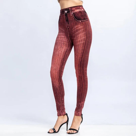 Smala elastiska sömlösa skinny jeans för kvinnor