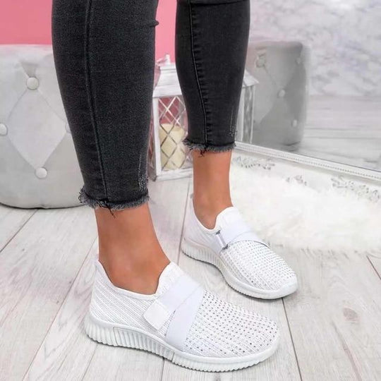 HiSneakesr Slip On Dames Sneakers Met Klittenband | Verbeter je loophouding!