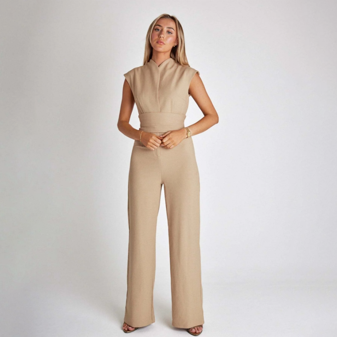 Trendig jumpsuit med byxor med vida ben för enkel stil