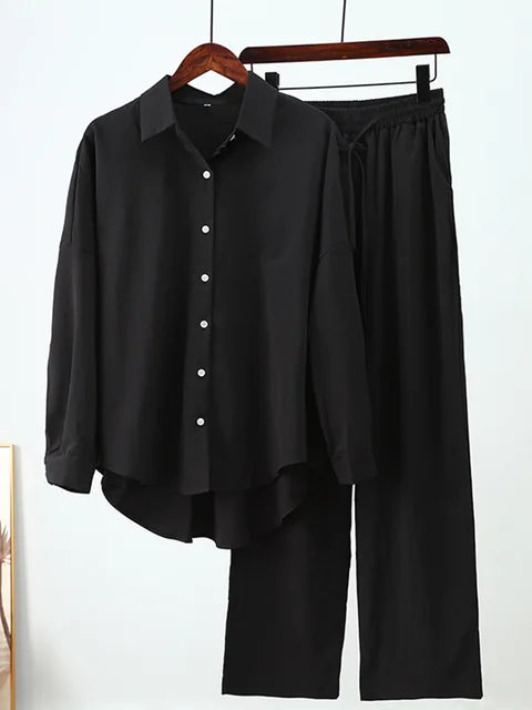 Damkläder - Streetwear-set - Långärmade toppar och byxor - Perfekt för vardags- och vårkläder