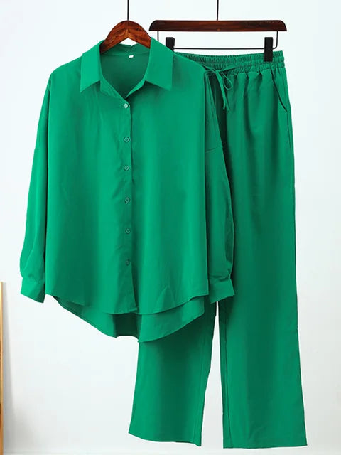 Damkläder - Streetwear-set - Långärmade toppar och byxor - Perfekt för vardags- och vårkläder
