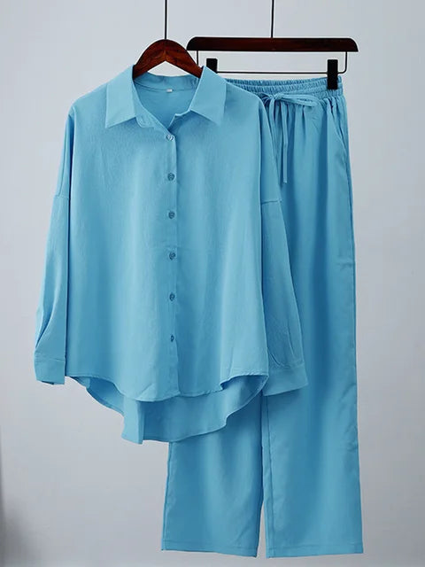 Damkläder - Streetwear-set - Långärmade toppar och byxor - Perfekt för vardags- och vårkläder