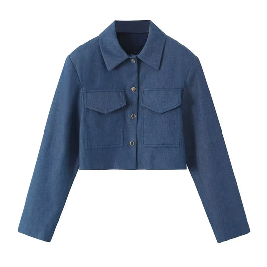 Damkläder - Enfärgade Streetwear, långärmad jacka med mittknappar och långbyxor - perfekt för vardags- och sommarkläder