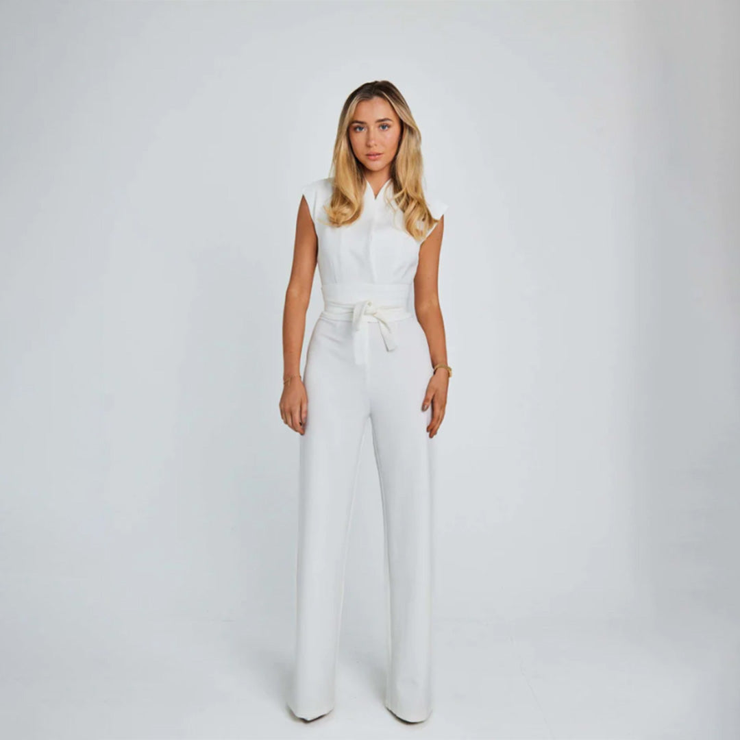 Trendig jumpsuit med byxor med vida ben för enkel stil