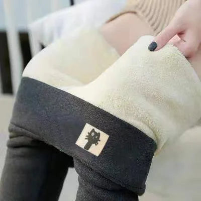 Varma leggings med fleecefoder för kvinnor