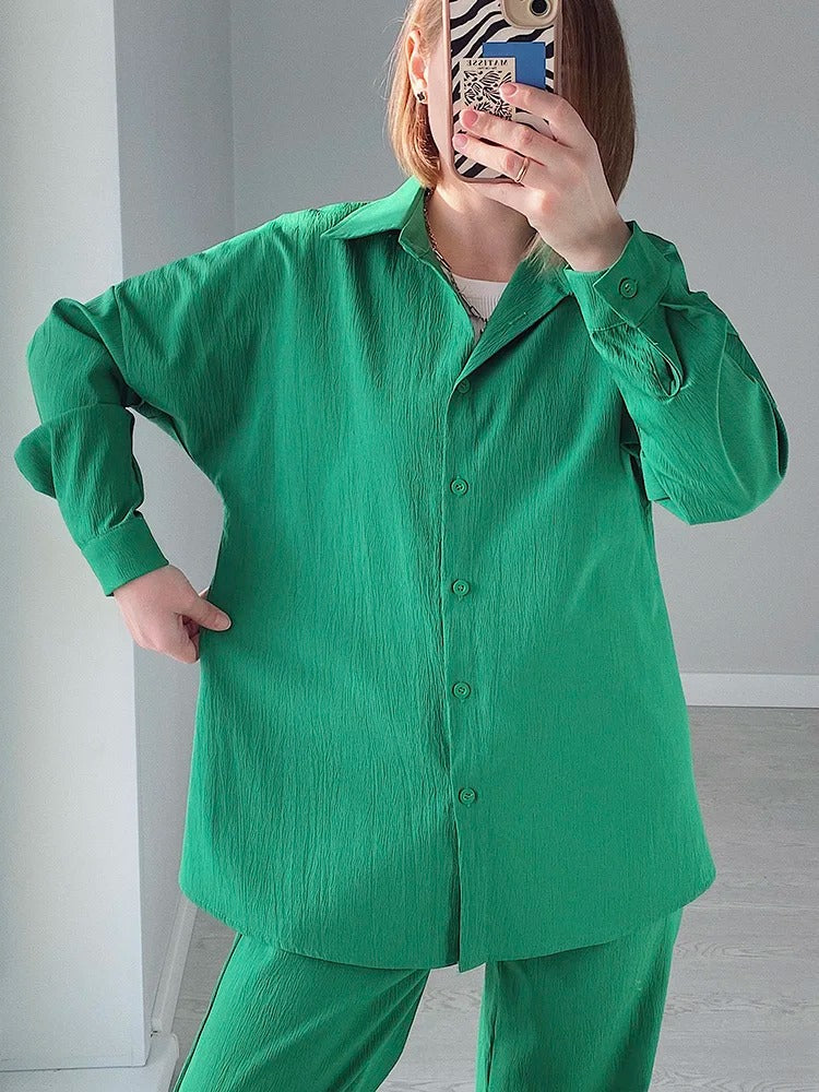 Damkläder - Streetwear-set - Långärmade toppar och byxor - Perfekt för vardags- och vårkläder